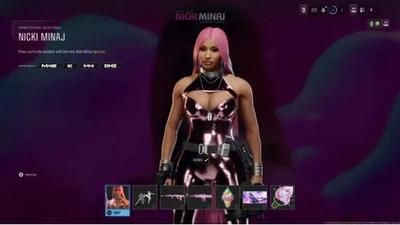 MW2 RARE ACC GIRL POWER LARA CROFT/NICKI MINAJ/STARLIGHT39 BUNDELS