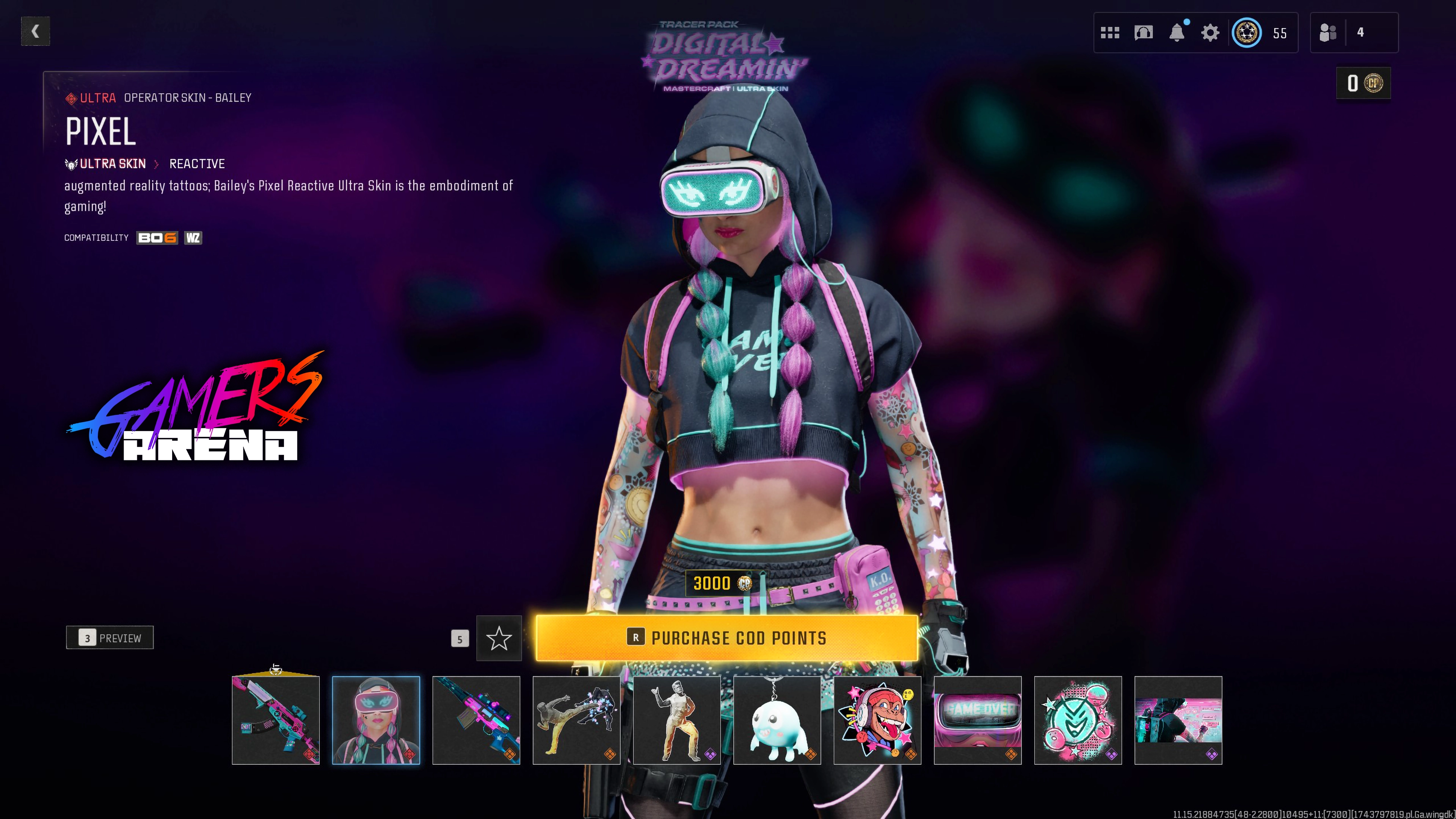 BO6 - Tracer Pack DIGITAL DREAMING Bailey Operator Skin Hard Unlocked PS XBOX PC - Ultra Rare