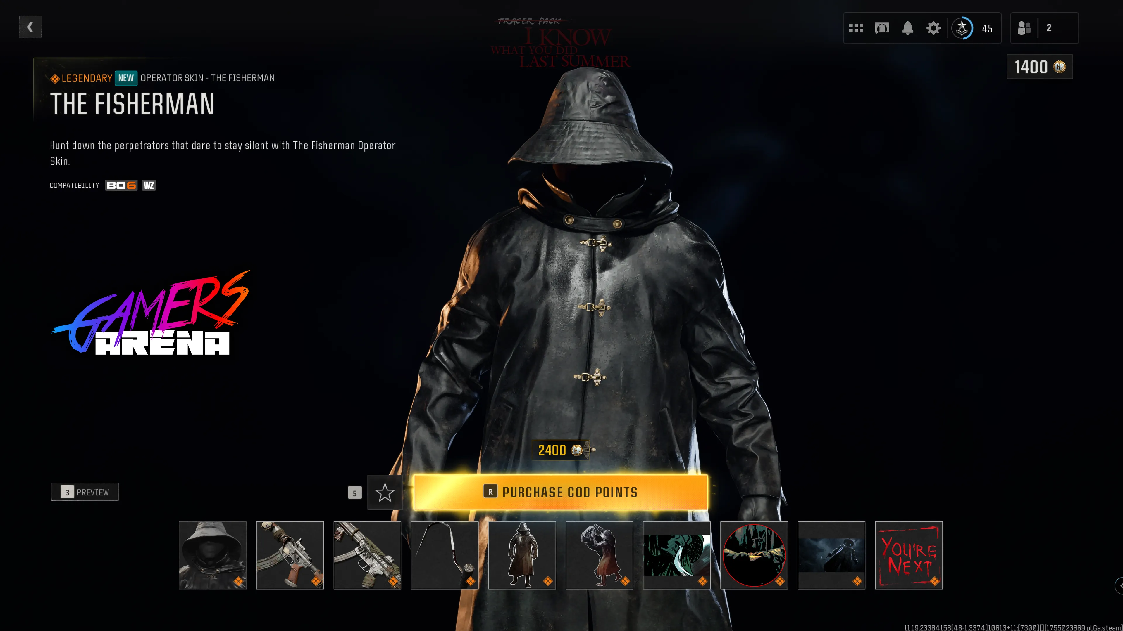 BO6 - Tracer Pack I KNOW WHAT YOU DID LAST SUMMER Operator Bundle Hard Unlocked PS XBOX PC - Ultra Rare