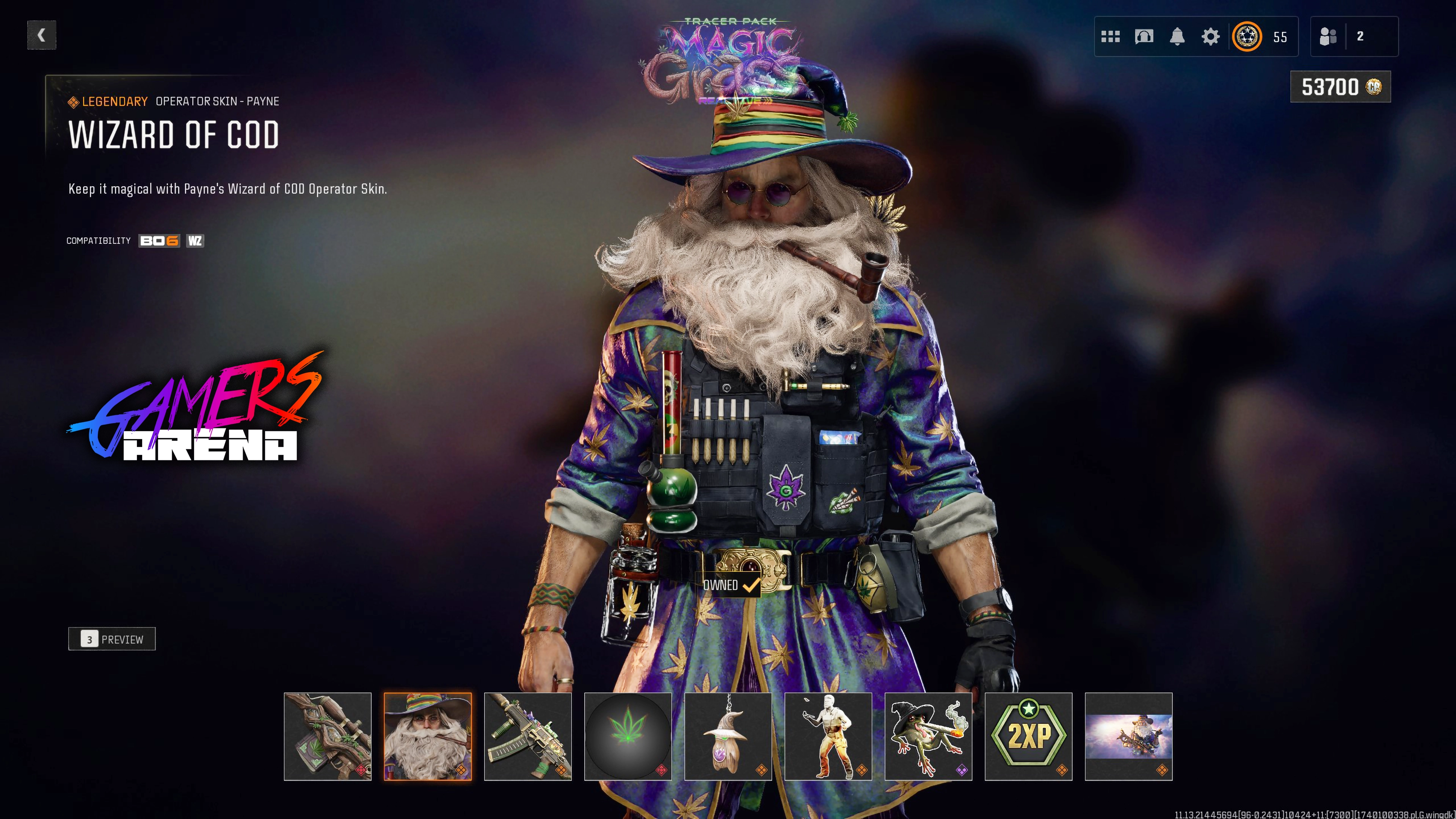 BO6 - Tracer Pack MAGIC GRASS Payne Operator Skin Hard Unlocked PS XBOX PC - Ultra Rare