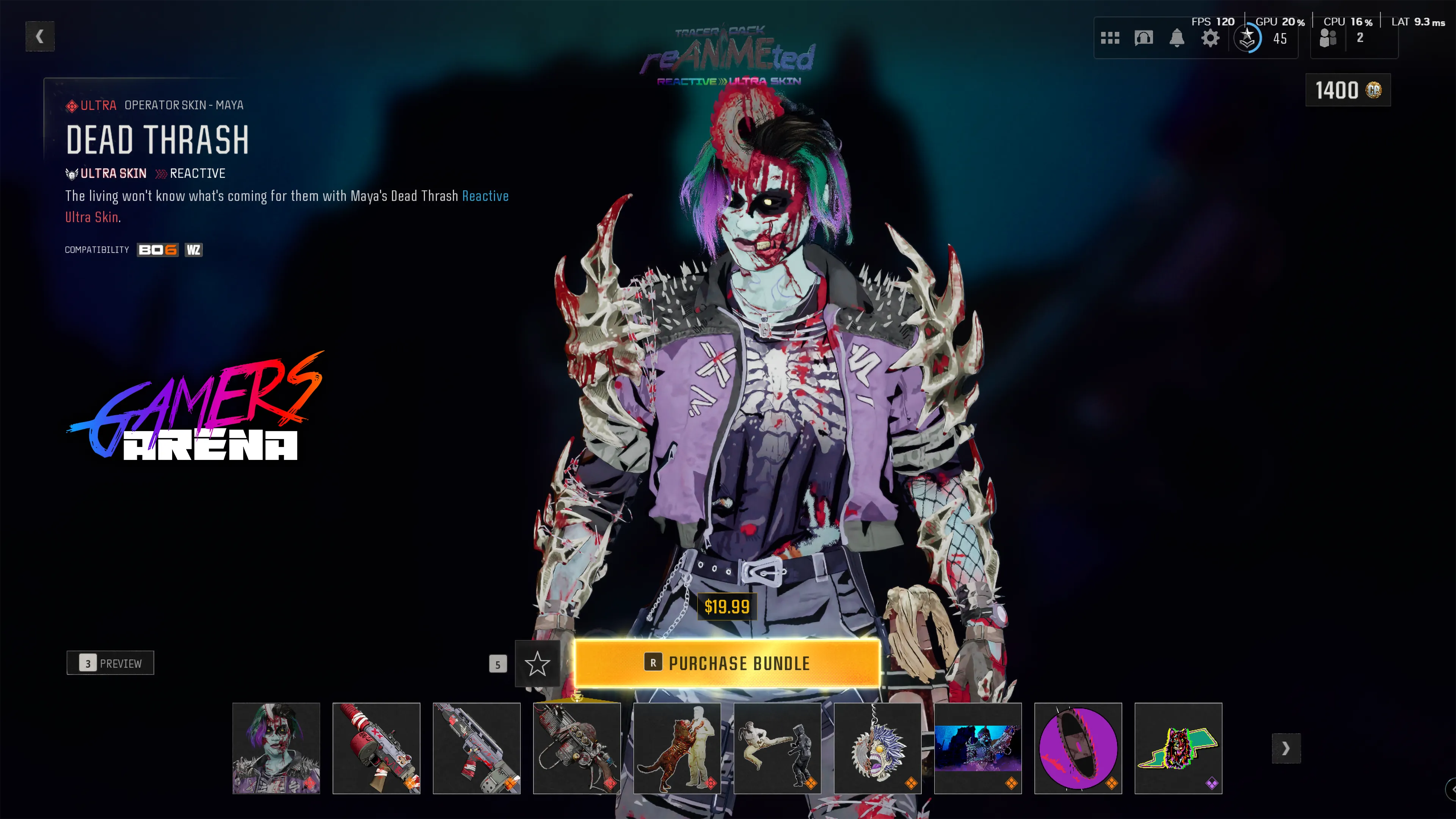 BO6 - Tracer Pack REANIMETED Maya Operator Skin Hard Unlocked PS XBOX PC - Ultra Rare