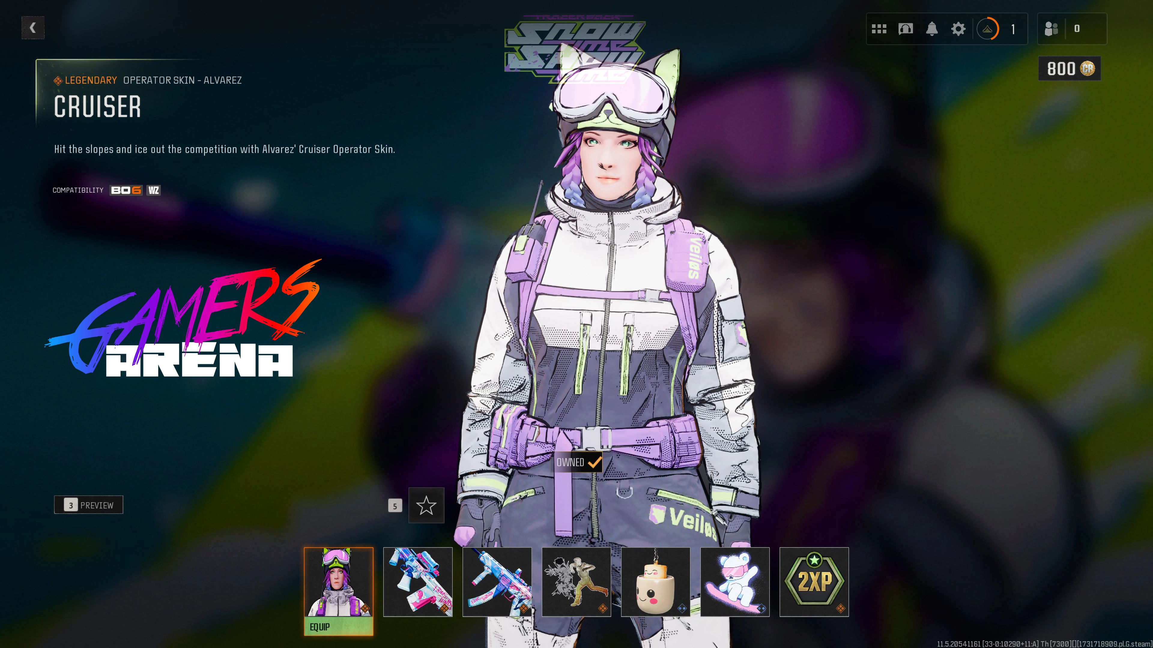 BO6 - Tracer Pack SNOWTIME SHOWTIME Alvarez Operator Skin Hard Unlocked PS XBOX PC - Ultra Rare