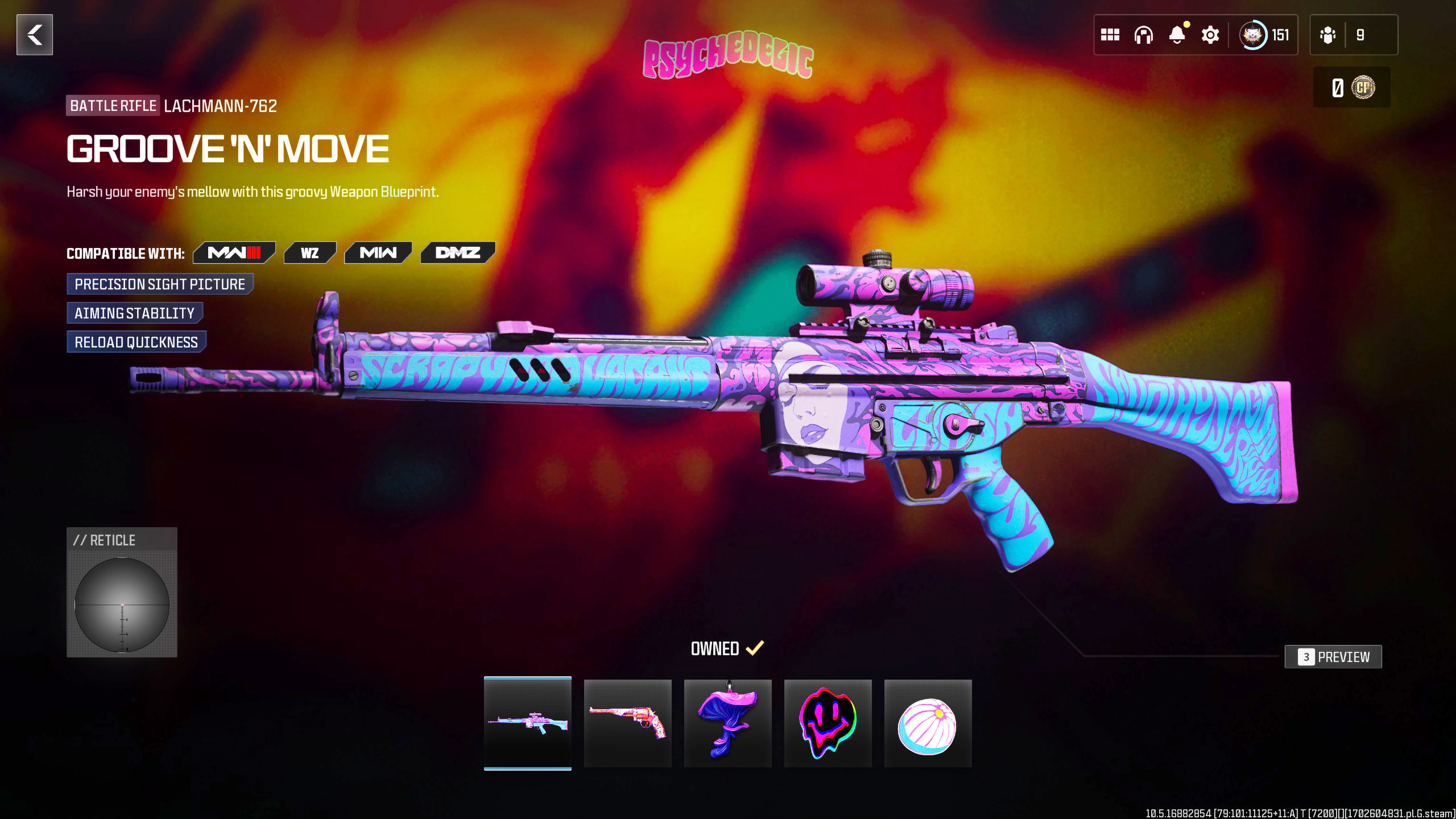 PSYCHEDELIC Weapon Bundle Hard Unlocked PS XBOX PC - Ultra Rare