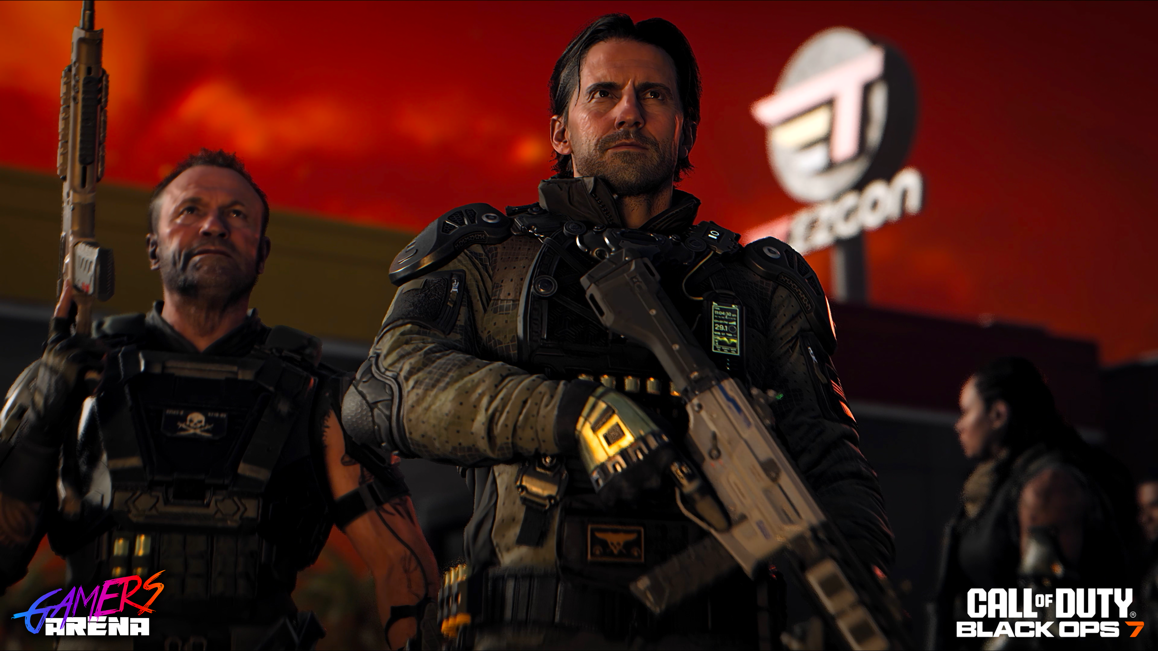 Black Ops 7 operators overlooking the vast landscape of Avalon